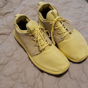 Nike yellow suede sneakers .excellent condition
